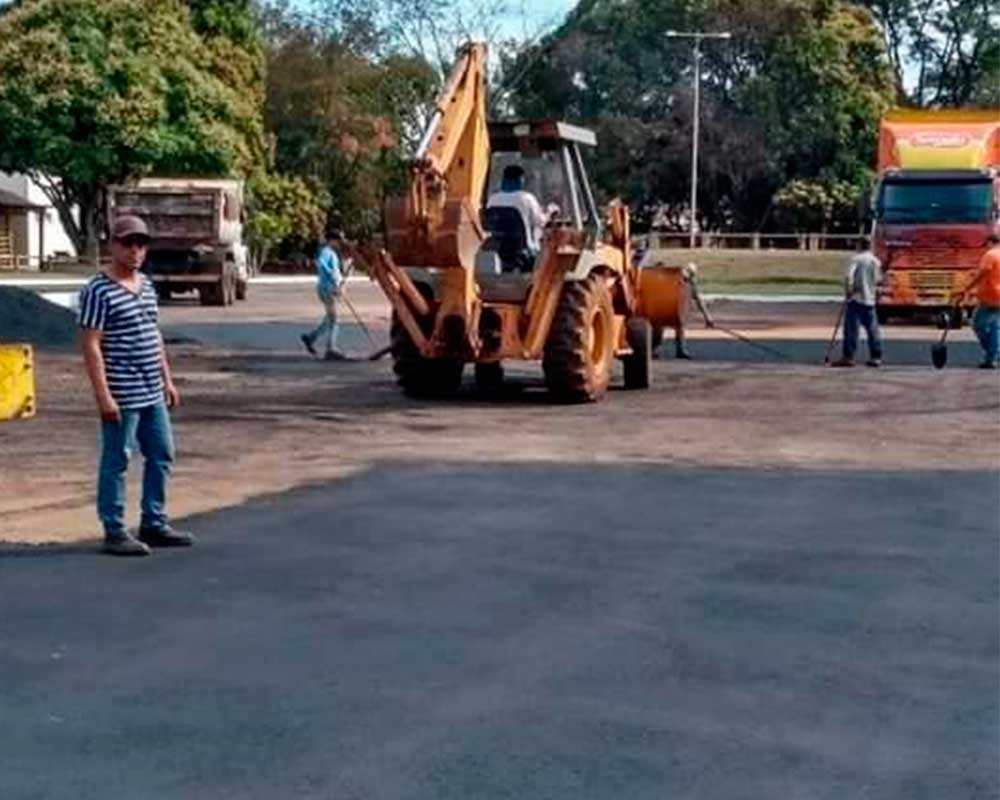 Asfalto na empresa samelo em campo grande